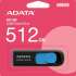 Флешка USB A-Data DashDrive UV128 512ГБ, USB3.0, черный и синий [auv128-512g-rbe]